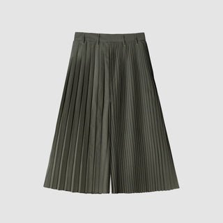 KILLWHY Palm Leaf Pleated Pants-Sage