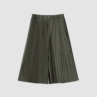 KILLWHY Palm Leaf Pleated Pants-Sage