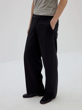 Simple Project Sickle Trousers-Black