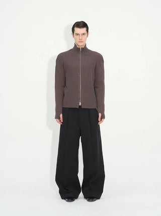 NFAI Woolen Cardigan-Brown