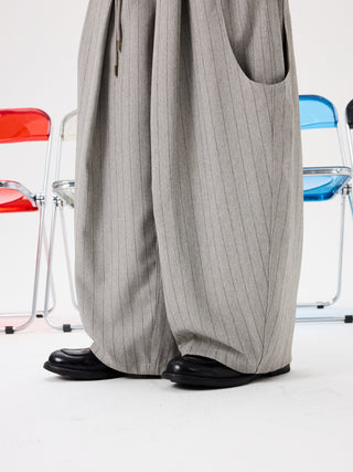 Unlimited Mote TR Balloon Trousers-Gray Stripe