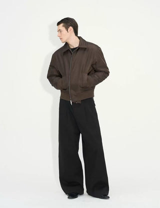 NFAI Nylon Puffer Jacket-Brown