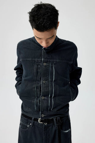Simple Project Coated Denim Jacket