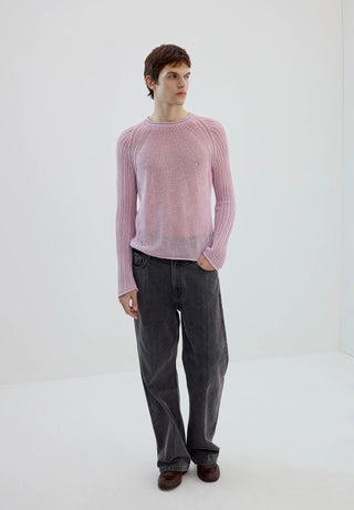 Simple Project Washi Knit Jumper-Lilac Pink