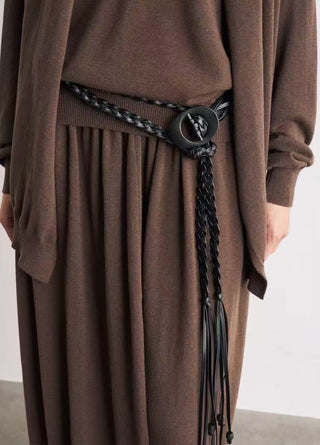 BALIANG Woven Leather Rope Belt