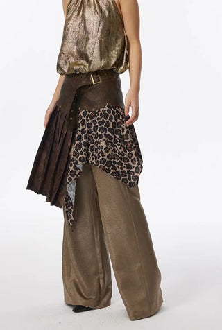 Eternity Ita Leather Leopard Skirt