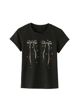 Eternity Ita Pearl Bow Tie Tee