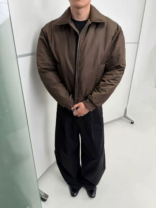 NFAI Nylon Puffer Jacket-Brown