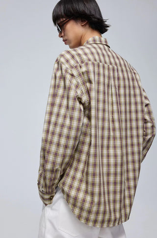 Simple Project Long Sleeve Plaid Shirt