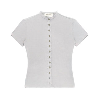 Simple Project Button T-shirt-Light Grey