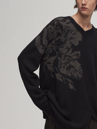 ILNya Asymmetrical Printed Sweater