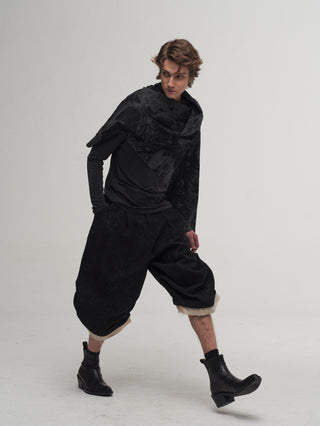 ILNya Twist-Neck Ruched Asymmetrical Top