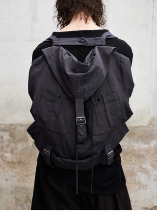 Convertible Backpack Jacket-Misty Navy