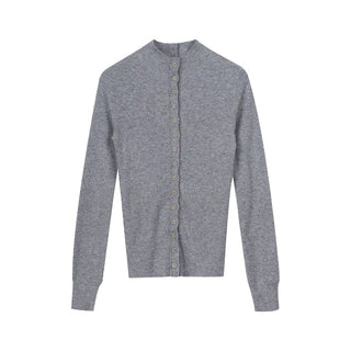 Simple Project Button Knitwear-Grey