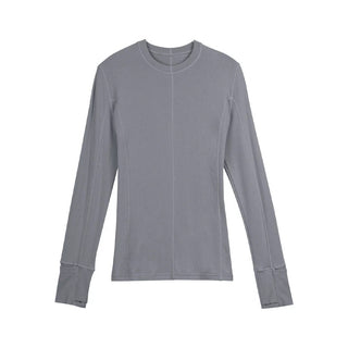 Simple Project Slim Long Sleeve T-Shirt-Grey