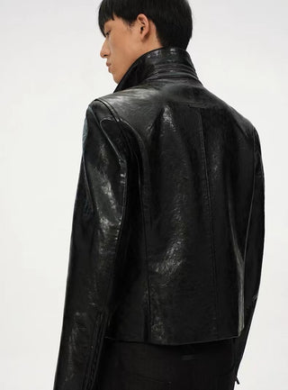 BALIANG Glossy Leather Jacket