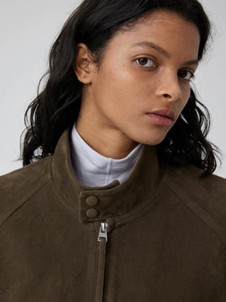 Simple Project Suedette Harrington Jacket