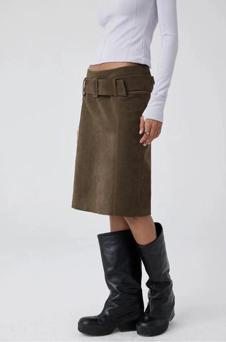 Simple Project Suede Skirt