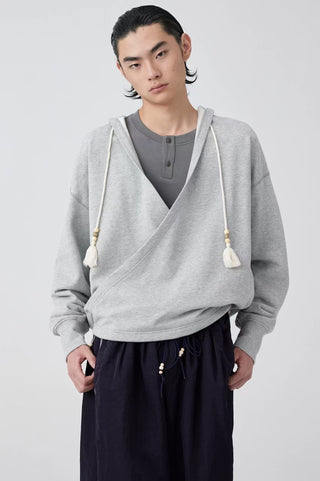 Simple Project Slant Placket Hoodie