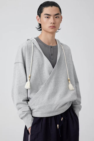 Simple Project Slant Placket Hoodie