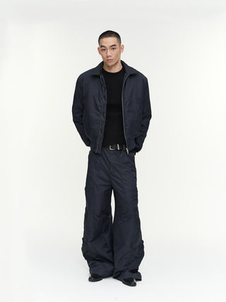 NFAI Pocket Nylon Cargo Pants-Navy