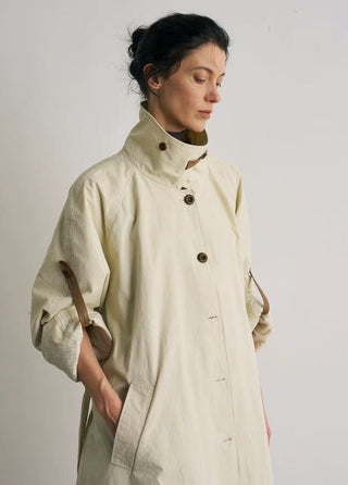 BALIANG Enzyme Scarf Trench Coat-Ivory