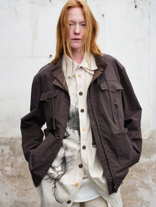 Convertible Backpack Jacket-Brown