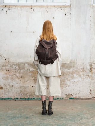 Convertible Backpack Jacket-Brown