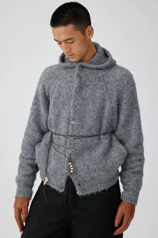 Simple Project Brushed Cardigan-Navy
