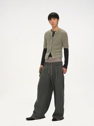 BALIANG Double Waisted Stripe Pants