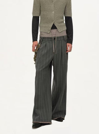 BALIANG Double Waisted Stripe Pants