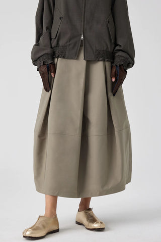 Boxy Bubble Skirt-Beige