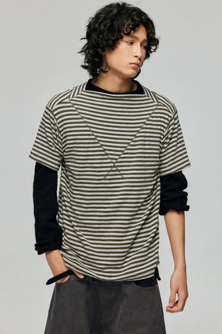 Simple Project Boat Neck Tee-Sage