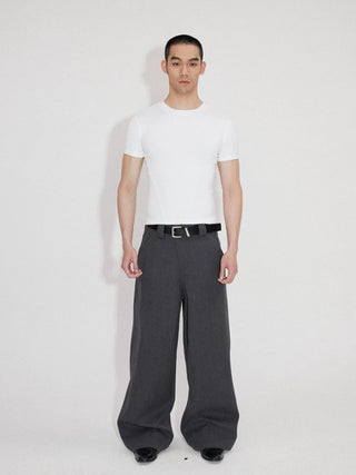 NFAI Placket Dress Pants-Gray
