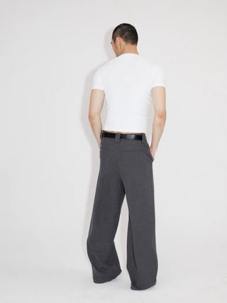 NFAI Placket Dress Pants-Gray