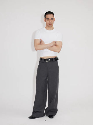 NFAI Placket Dress Pants-Gray