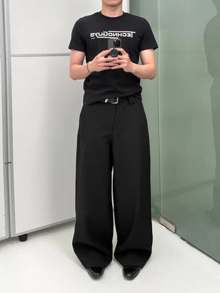 NFAI Placket Dress Pants-Black