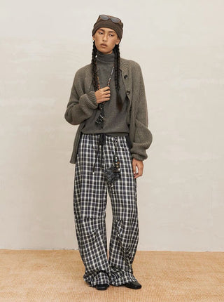 BALIANG Plaid Drawstring Pants