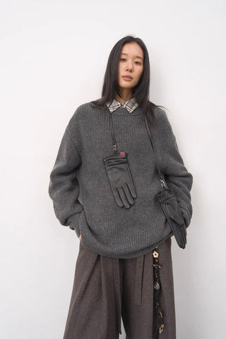 BALIANG Fringed Scarf Sweater