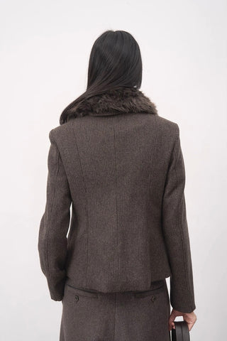 BALIANG Cedar Wool Jacket-Wood Brown