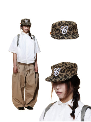 6CRAYON Leopard Brimmed Baseball Cap