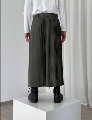 KILLWHY Palm Leaf Pleated Pants-Sage