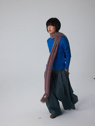 597c Pleated Bell-Bottom Pants