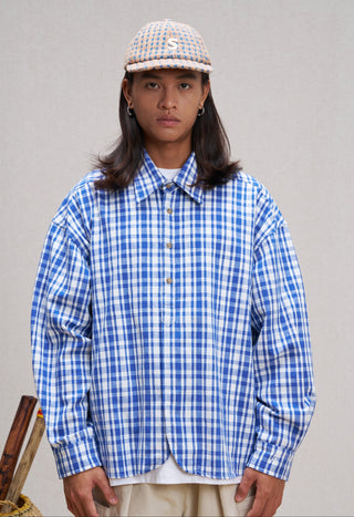 Unlimited Mote Plaid Shirt-Blue