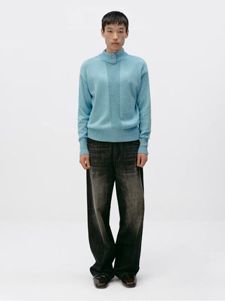 Simple Project Mock Neck Sweater