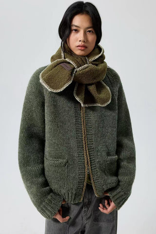 Simple Project Cowichan Sweater-Oak Green