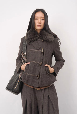 BALIANG Cedar Wool Jacket-Wood Brown