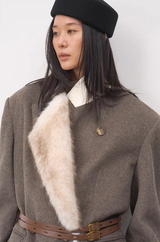 BALIANG Coil Tweed Blazer-Camel