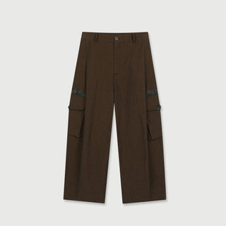 LANSYINLI Appliqué Wabi-Sabi Balloon Pants
