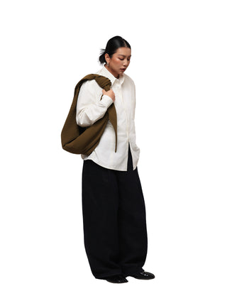 6CRAYON Patchwork Poplin Embroidered Shirt-Ivory